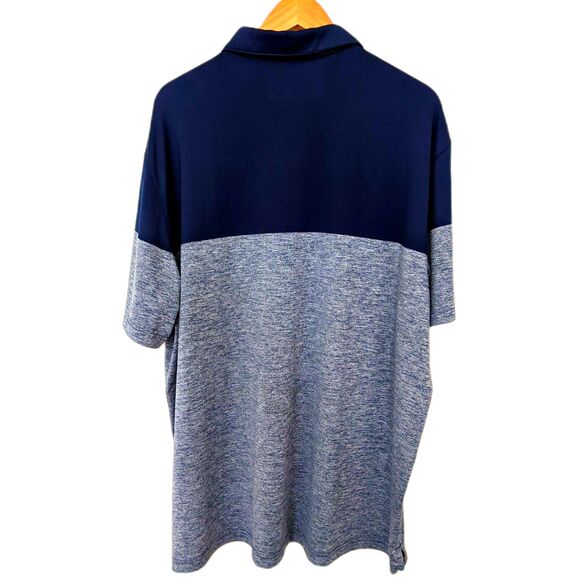 Men's Walter Hagen Golf Polo Short Sleeve Navy Blue Gray Shirt Size XXL - Picture 2 of 5